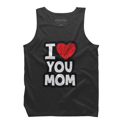 Men's Design By Humans I Love You Mom Heart By Solon2020 Tank Top - Image 2