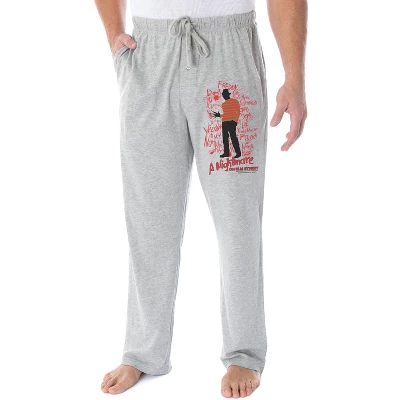A Nightmare On Elm Street Men's Freddy Krueger Lounge Bottoms Pajama Pants Heather Grey - Image 3