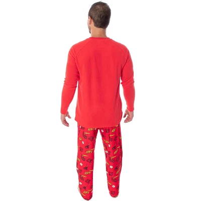 DC Comics Men's The Flash Superhero Fleece Shirt And Pant 2 PC Pajama Set - Image 3