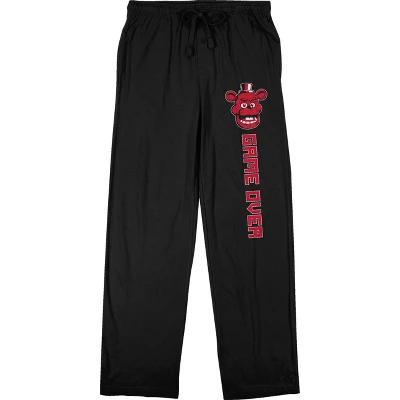 Five Nights At Freddy's Freddy Fazbear Game Over Men's Black Sleep Pajama Pants - Image 2