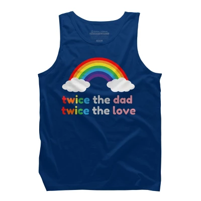 Design By Humans Rainbow Twice The Dad & Love By Tank Top - Image 6