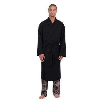 Hanes Premium Men's Solid Waffle Robe - One Size Fits Most - Image 4