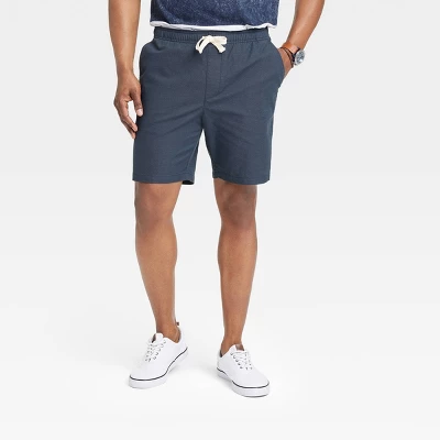 Men's 8" Everyday Relaxed Fit Pull-On Shorts - Goodfellow & Co™ Navy Blue - Image 3