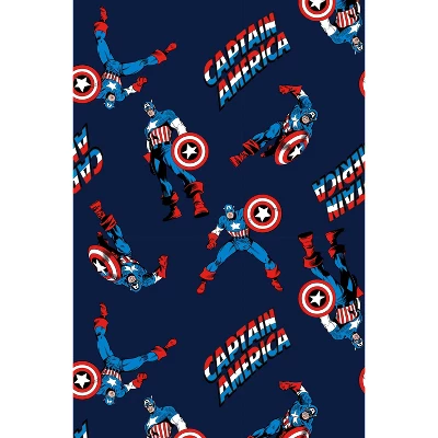 Marvel Men's Captain America Retro Allover Print Loungewear Pajama Pants Blue - Image 2