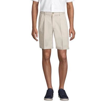 Lands' End Men's Comfort Waist Pleated 9" No Iron Chino Shorts - Image 3