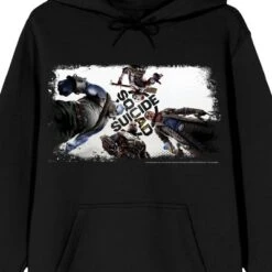 DC COMICS Suicide Squad: Kill The Justice League Game Key Art Adult Black Graphic Hoodie