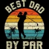 Men's Design By Humans Best Dad By Par Tropical Golf By T-Shirt