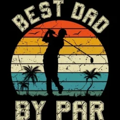 Men's Design By Humans Best Dad By Par Tropical Golf By T-Shirt
