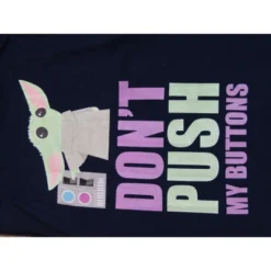 Men's Navy Blue Star Wars Mandalorian Grogu Character Sleep Pajama Pants