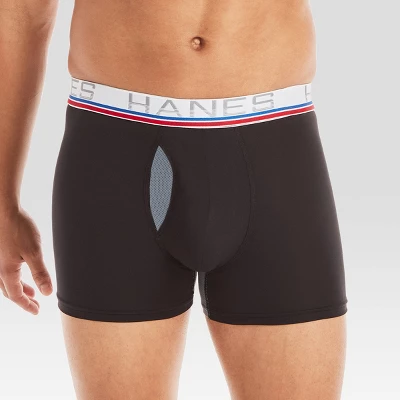 Hanes Premium Men's Xtemp Total Support Pouch Anti Chafing 3pk Boxer Briefs - Blue/Gray - Image 3