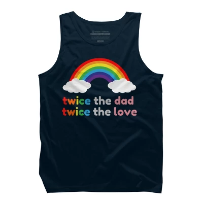 Design By Humans Rainbow Twice The Dad & Love By Tank Top - Image 5