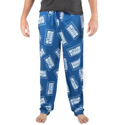 THE OFFICE BLUE AOP DUNDER MIFFLIN SLEEP PAJAMA PANTS - Image 2