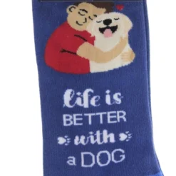 Novelty Socks 0.2" Life Is Better With A Dog Socks Happy Tails E & S Pet - Socks