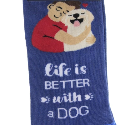 Novelty Socks 0.2" Life Is Better With A Dog Socks Happy Tails E & S Pet - Socks