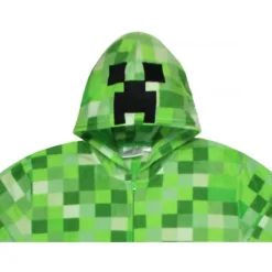 Minecraft Creeper Costume Pajama Outfit One Piece Union Suit