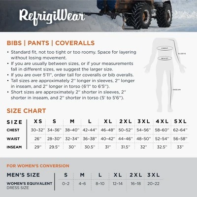RefrigiWear Men's Cooler Wear Fiberfill Insulated Bib Overalls - Image 4