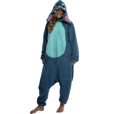 Disney Lilo & Stitch Unisex Adult Stitch Kigurumi Cosplay Costume Fleece Union Suit - Image 6
