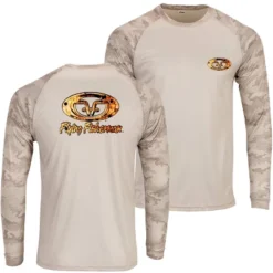 Flying Fisherman Redfish Skin Performance Long Sleeve T-Shirt - Sand