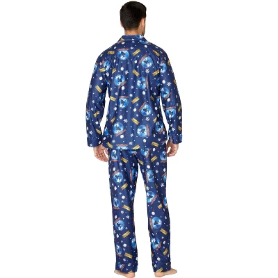 The Polar Express Adult Believe Button-Front Coat Shirt And Pants Pajama Set - Image 2