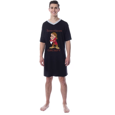 Disney Mens' Grumpy Snow White And The Seven Dwarfs Sleep Pajama Shirt - Image 3