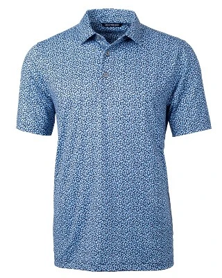 Cutter & Buck Pike Magnolia Print Stretch Men's Polo Shirt