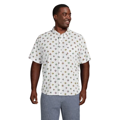 Lands' End Men's Traditional Fit Short Sleeve Seersucker Shirt - Image 9