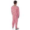 Marvel Logo Unionsuit With Christmas Lights Adult Onesie Pajamas Pjs Red