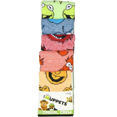 The Muppets Kermit Animal Gonzo Beaker Fozzie 5 Pack Crew Socks Multicoloured - Image 4