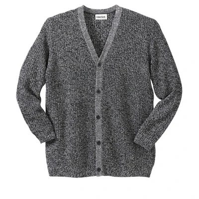 KingSize Men's Big & Tall Shaker Knit V-Neck Cardigan Sweater - Image 6