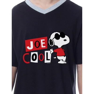 Peanuts Mens' Joe Cool Snoopy Classic Character Sleep Pajama Dress Shirt