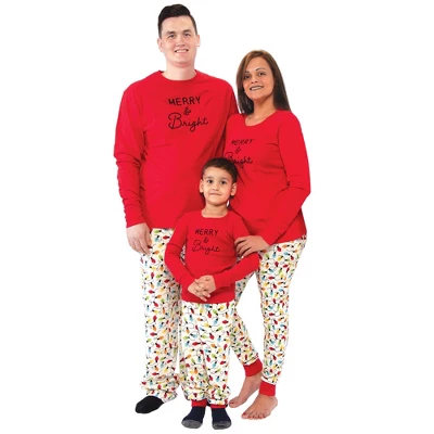 Touched By Nature Mens Unisex Holiday Pajamas, Merry And Bright - Image 2