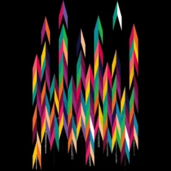 Men's Design By Humans Abstract Color Rainbow Tree Forest By Kakel Tank Top