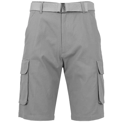 BLU ROCK Men's 3-Pack Cotton Flex Stretch Cargo Shorts With Belt - Image 7