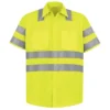 Red Kap® Men's Hi-Visibility Short Sleeve Work Shirt - Type R, Class 3