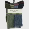 Signature Gold By GOLDTOE Men's Outdoor Cushion Crew Socks 6pk - Taupe/Olive Green/Navy Blue 6-12.5