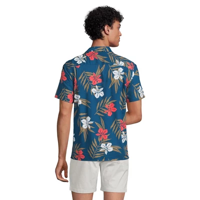 Lands' End Men's Traditional Fit Short Sleeve Camp Collar Hawaiian Shirt - Image 2