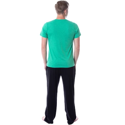 Universal Monsters Mens' Frankenstein Character Halloween Sleep Pajama Set Multicolored - Image 3