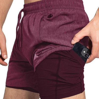 Zilpu Mens Quick Dry Athletic Performance Shorts With Zipper Pocket (5 Inch) - Image 5