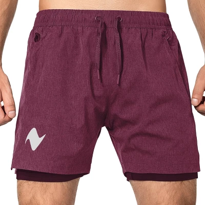 Zilpu Mens Quick Dry Athletic Performance Shorts With Zipper Pocket (5 Inch) - Image 3