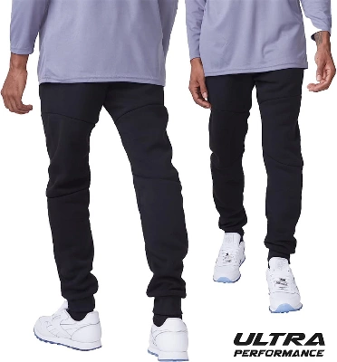 Ultra Performance Mens 3 Pack Fleece Active Tech Joggers | Active Bottoms With Zipper Pockets 3pk - Image 5