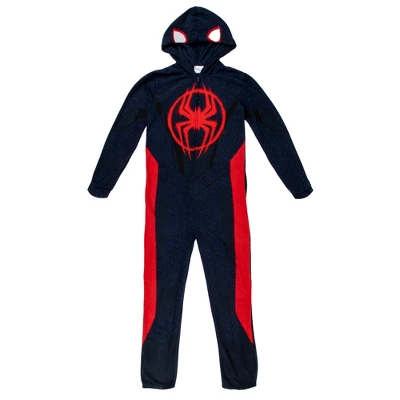 Spider-Man Miles Morales Men's Hooded Union Suit With Leg Hem - Image 6