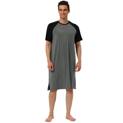 Lars Amadeus Men's Comfy Lounge Soft Pajamas Loose Short Sleeves Sleep Nightgown Nightwear - Image 7