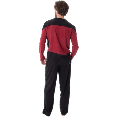 Star Trek Next Generation Men's Picard Uniform Costume Sleepwear Pajama Set - Image 2
