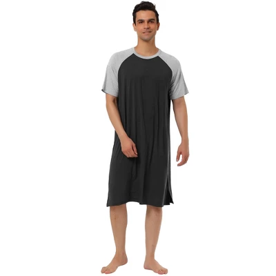 Lars Amadeus Men's Comfy Lounge Soft Pajamas Loose Short Sleeves Sleep Nightgown Nightwear - Image 6