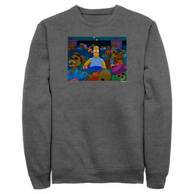 Men's The Simpsons Treehouse Of Horror Homer Skeleton Theater Scene Sweatshirt - Image 3