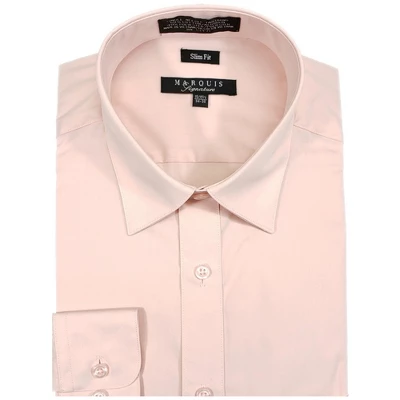 Marquis Men's Long Sleeve Slim Fit Dress Shirt - Image 9
