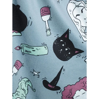 Hocus Pocus Mens' Sanderson Sisters Spells Sketch Art Pajama Lounge Pants - Image 2