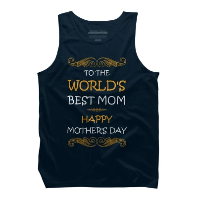 Men's Design By Humans Happy Mother's Day World's Best Mom By Tmsarts Tank Top - Image 5