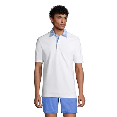 Lands' End Men's Seersucker Collar Comfort First Mesh Polo - Image 3