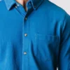 Hope & Henry Mens' Organic Cotton Pique Button Down Shirt